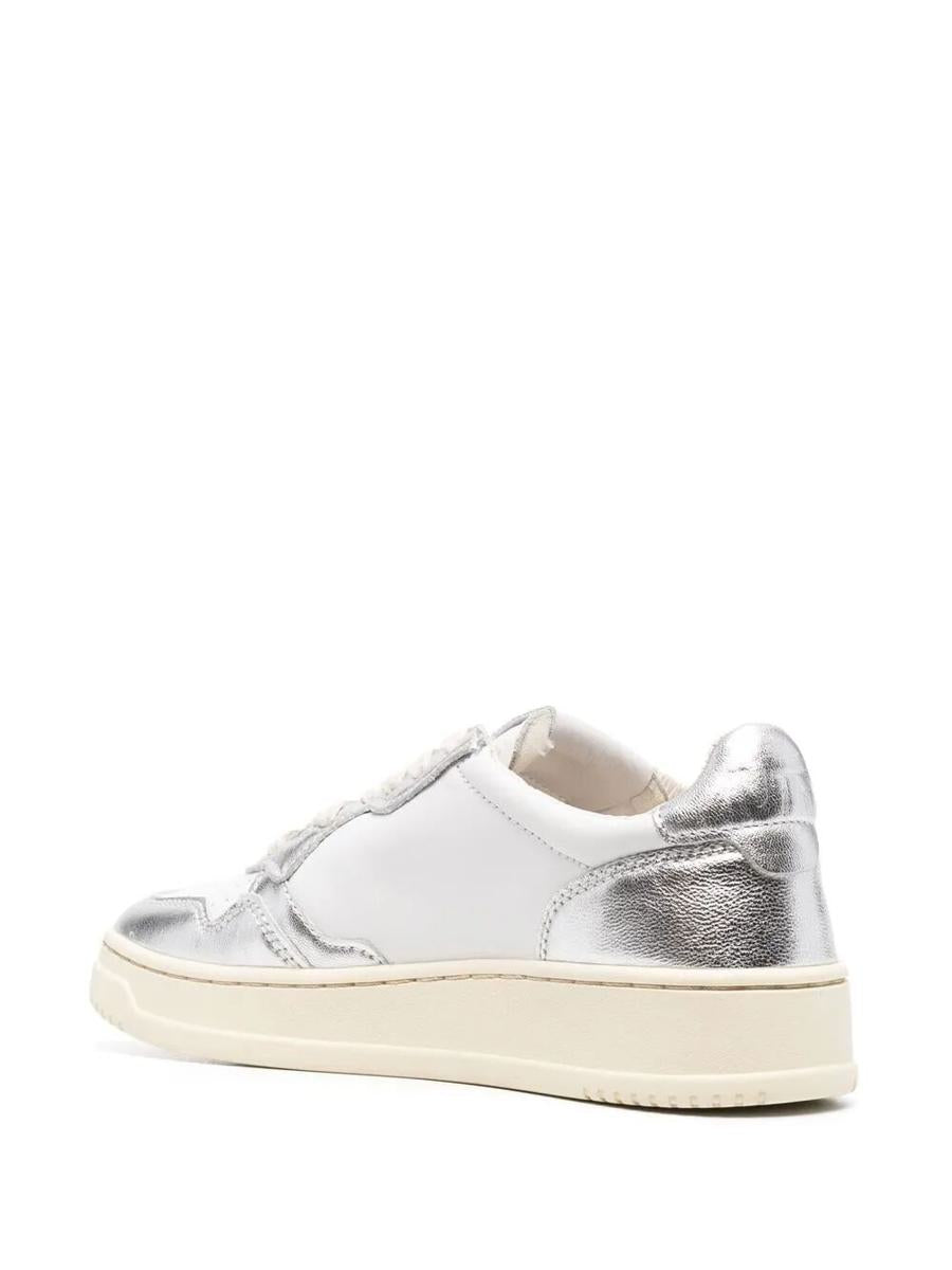 Autry "Medalist Low" Mirror Leather Sneakers Shoes