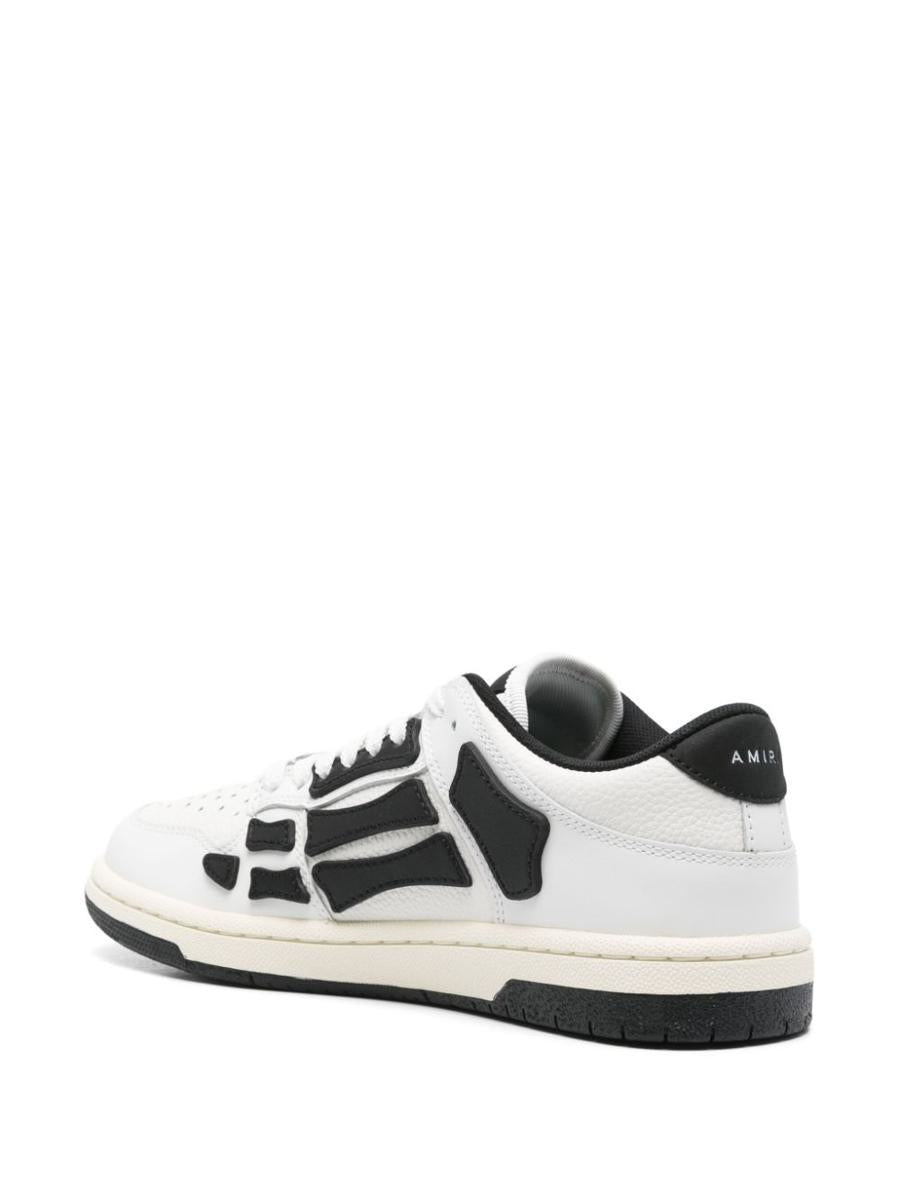 Amiri White Leather Sneakers With Black Details
