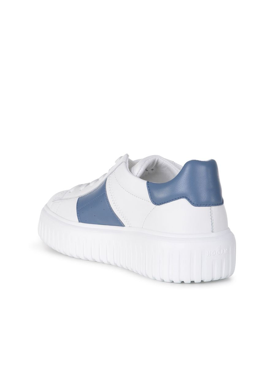Hogan White H-Stripes Sneakers