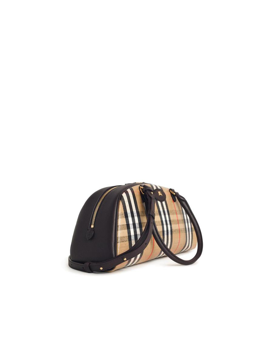 Burberry 'Highlands' Leather Blend Bowling Bag