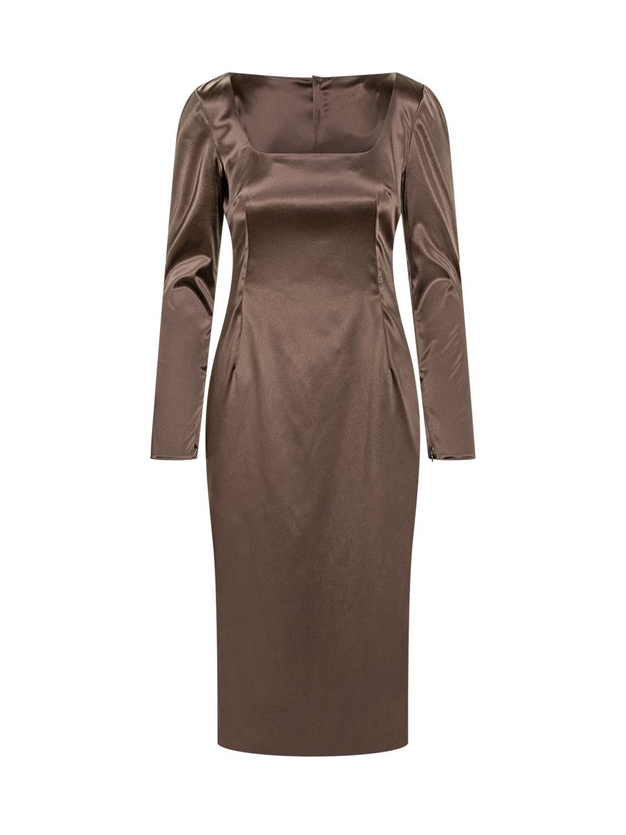 Dolce & Gabbana Dolce & Gabbana Satin Long Sleeve Dress