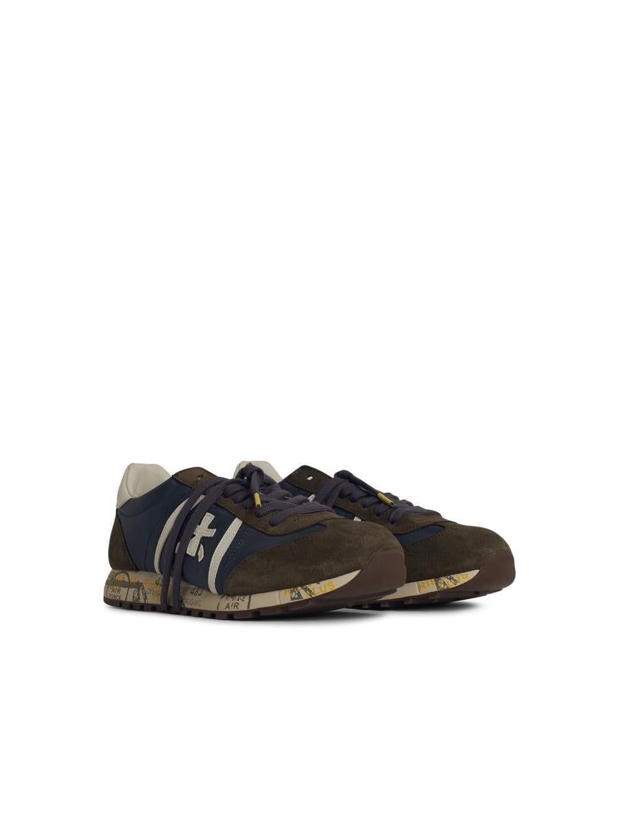 Premiata 'Lucy' Blue Leather Blend Sneakers