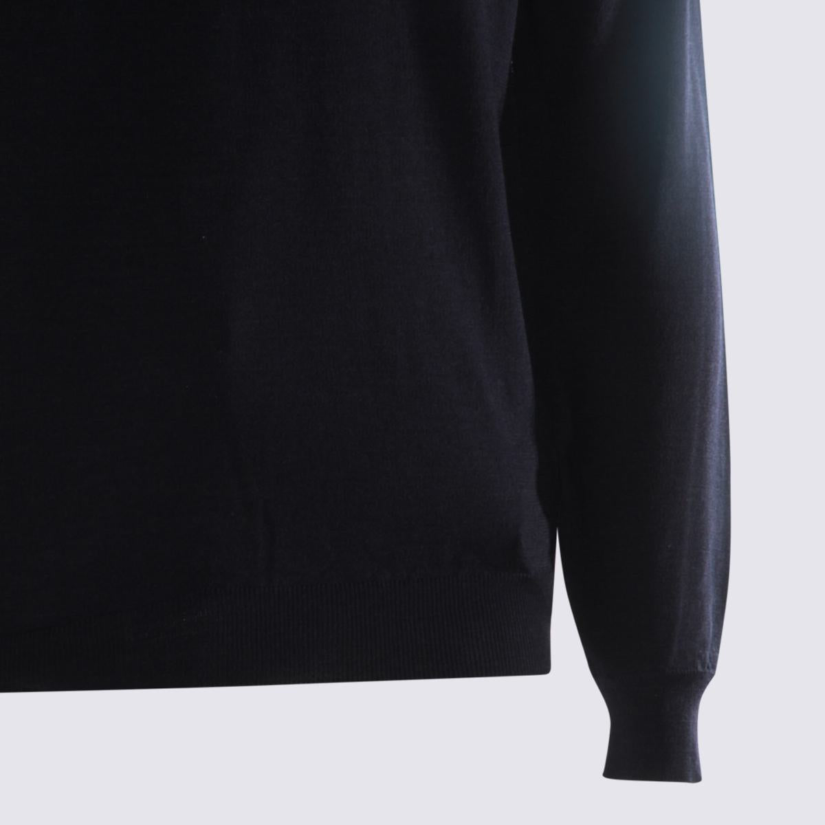 Zanone Dark Blue Wool Knitwear