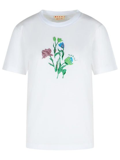 Marni White Cotton T-Shirt