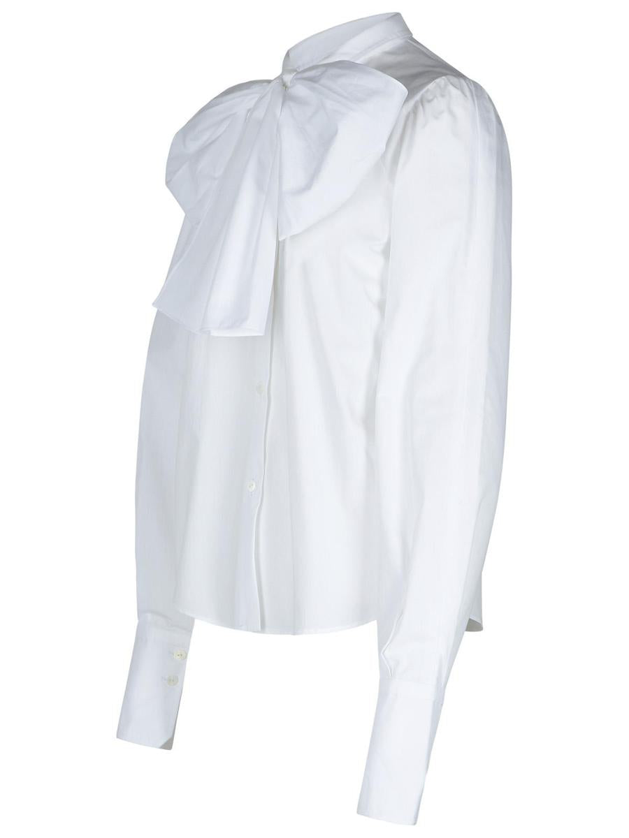Patou 'Ascot' White Cotton Blouse