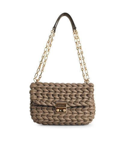 Michael Kors 'Tribeca' Shoulder Bag In Birch Woven Leather