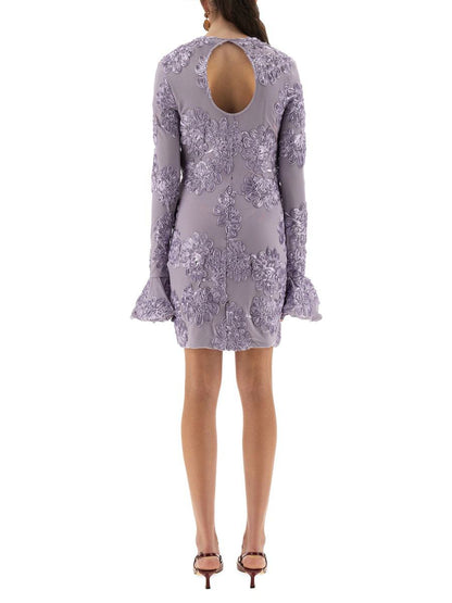 Rotate Birger Christensen 3D Mesh Mini Dress