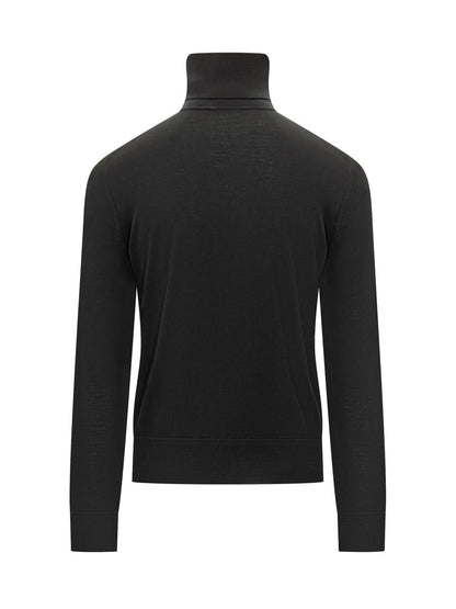 Tom Ford Black Wool Turtleneck Tom Ford
