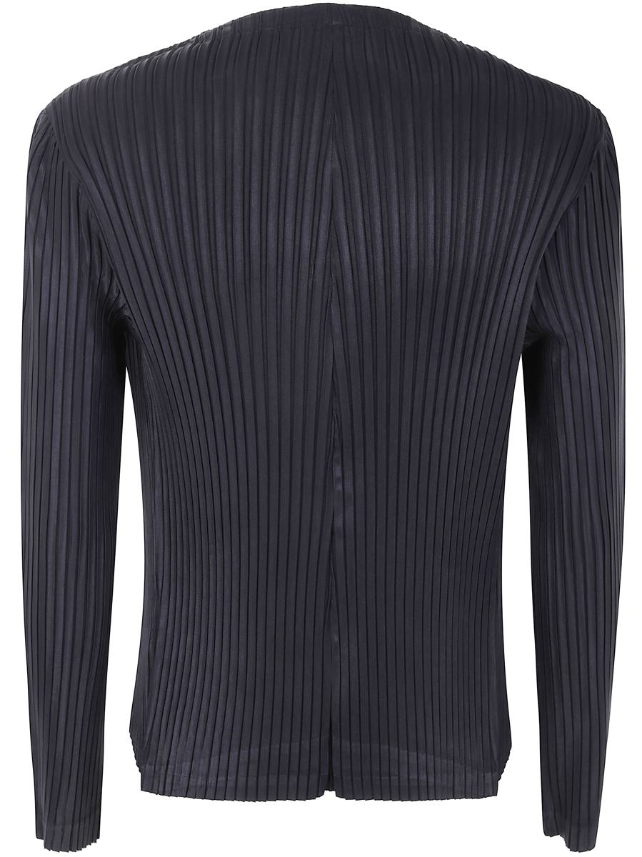 Issey Miyake Shadow Study Pleats Solid Cardigan Clothing