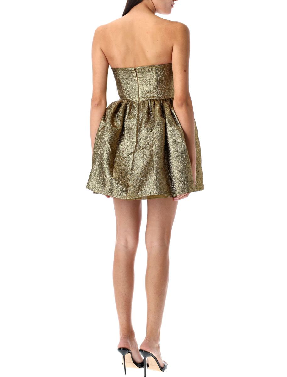 Self-Portrait Metallic Jacquard Mini Dress