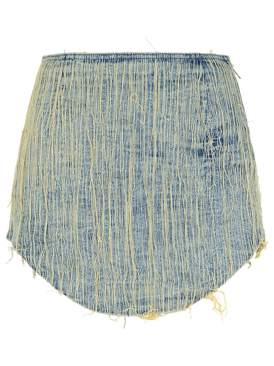 Diesel 'Ada' Blue Cotton Miniskirt