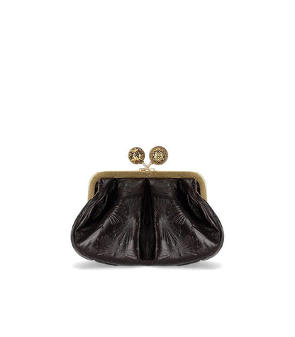Weekend Max Mara Pasticcino Spanish Heritage Small Brown Clutch