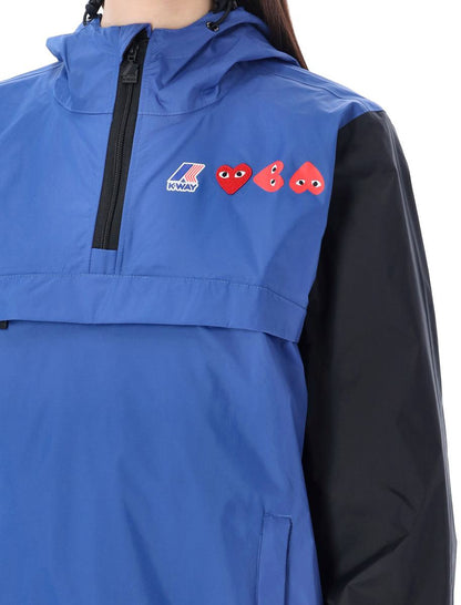 Comme Des Garçons Play Bicolor Waterproof Hooded Jacket