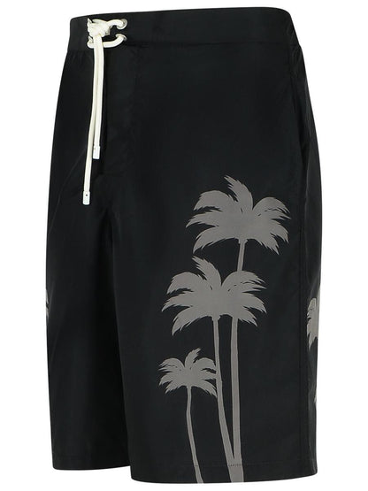 Palm Angels 'Palms' Black Polyester Swimsuit