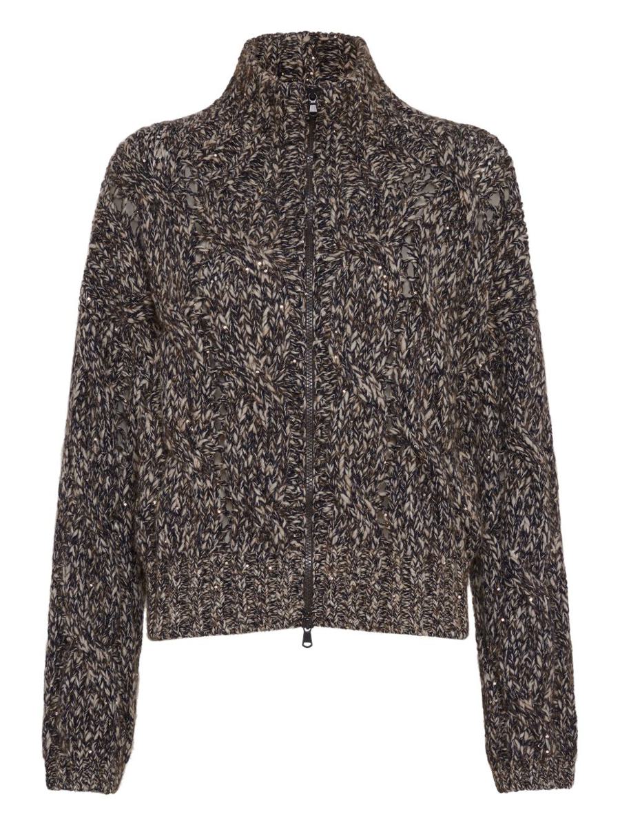 Brunello Cucinelli Wool Zipped Cardigan