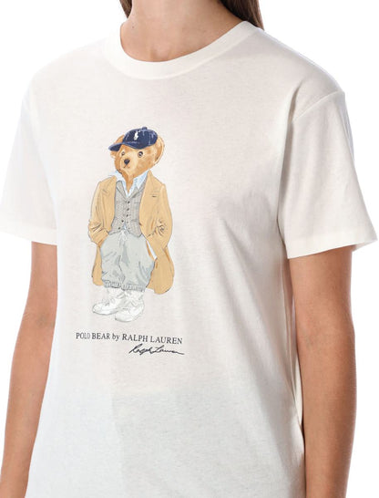 Polo Ralph Lauren Polo Bear White Cotton Jersey T-Shirt