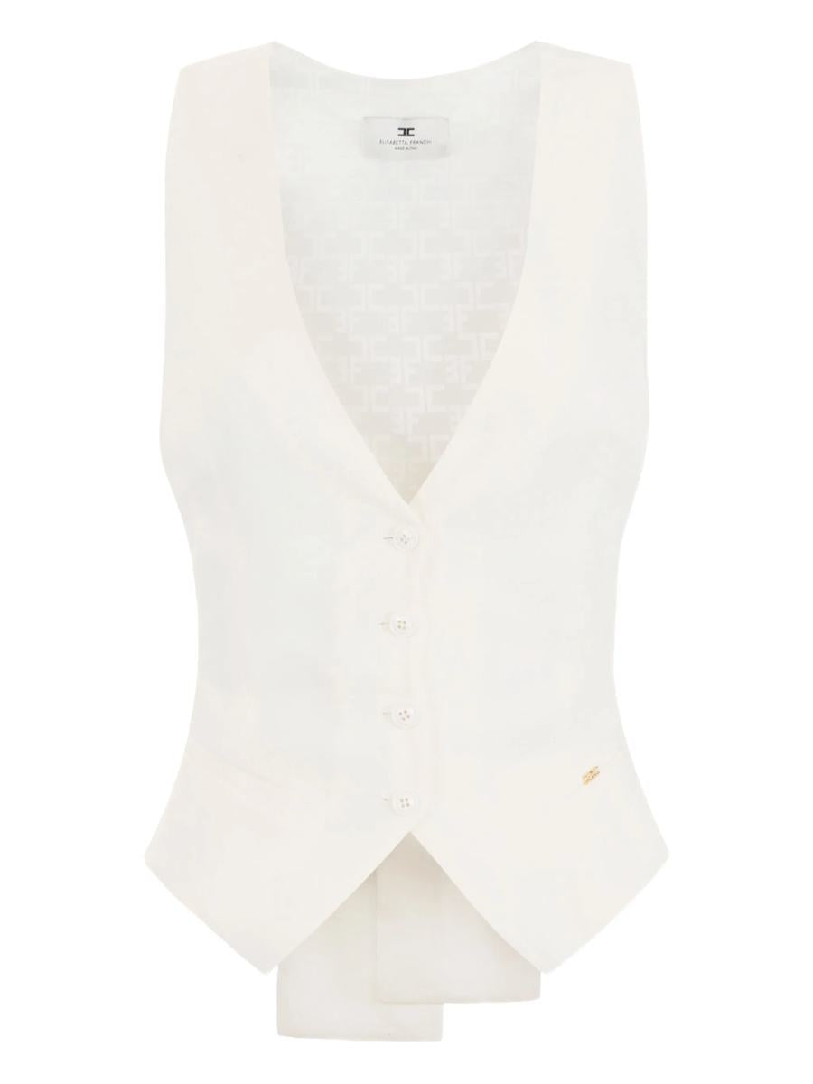 Elisabetta Franchi Gabardine Waistcoat