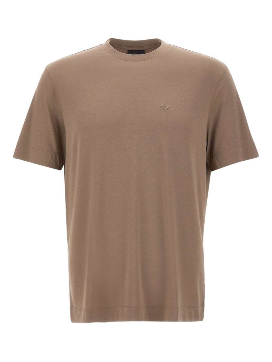 Emporio Armani T-Shirts And Polos Brown