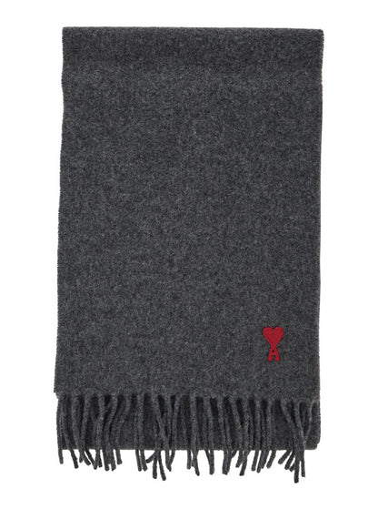 Red AMI Paris De Coeur Scarf