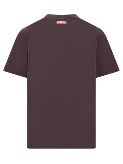 Casablanca Brown Casablanca T-Shirt With Embroidered Logo