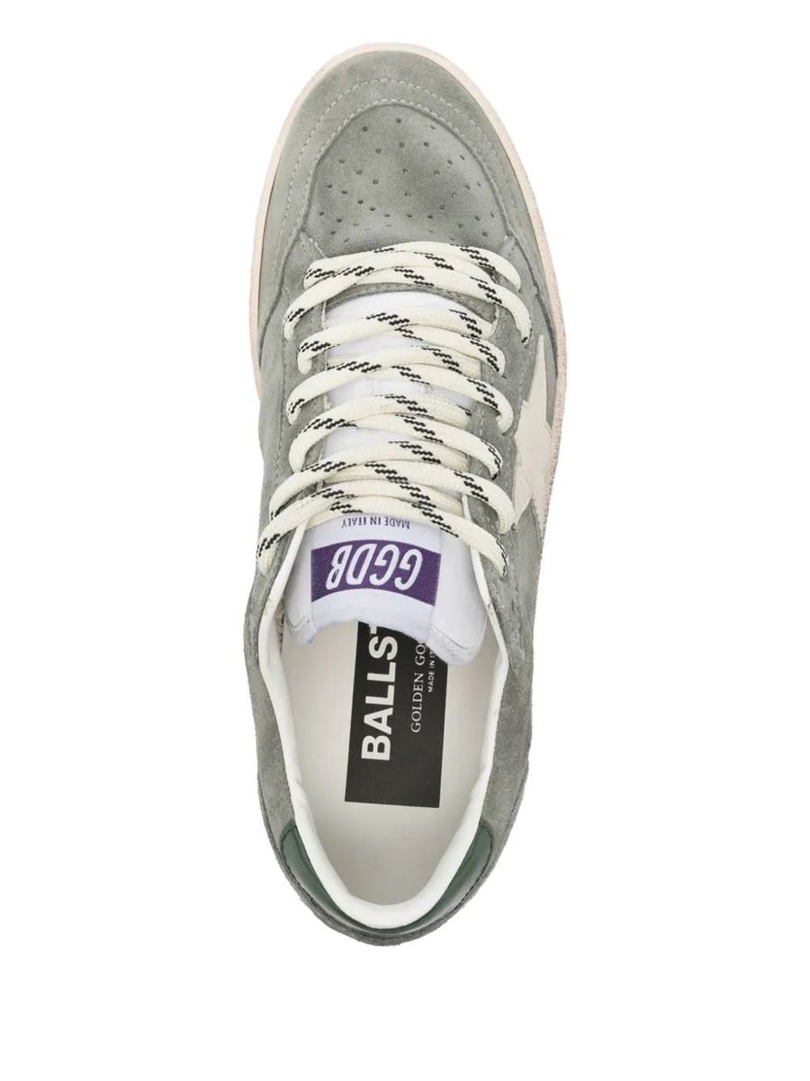 Golden Goose Ballstar Suede Upper Toe And Spur Leather Star And Heel