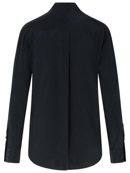 Equipment Black Silk Shirt
