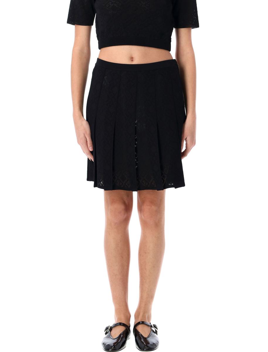 Givenchy Pleated Skirt In Monogram 72 Jacquard