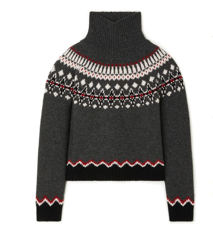 Alanui Sweet Winter Turtleneck Black Grey/Multi