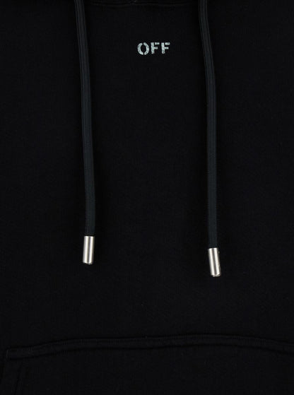 'Vibe Arrow Skate' Black Hoodie With Drawstring Hood And Maxi Logo Print On The Rear In Cotton Man