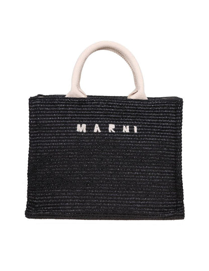 Marni Handbag In Raffia Effect Fabric