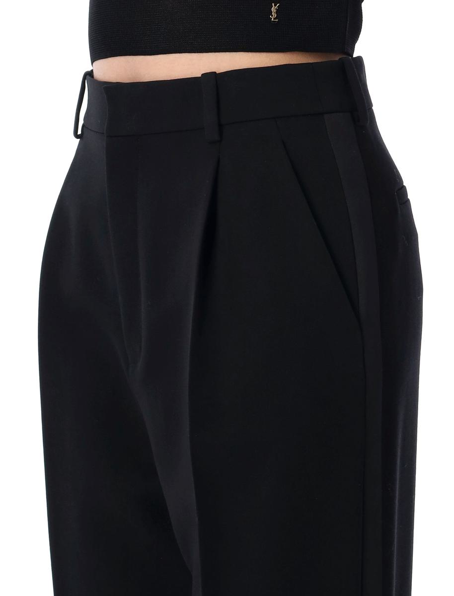 Saint Laurent Grain De Poudre Tuxedo Pants