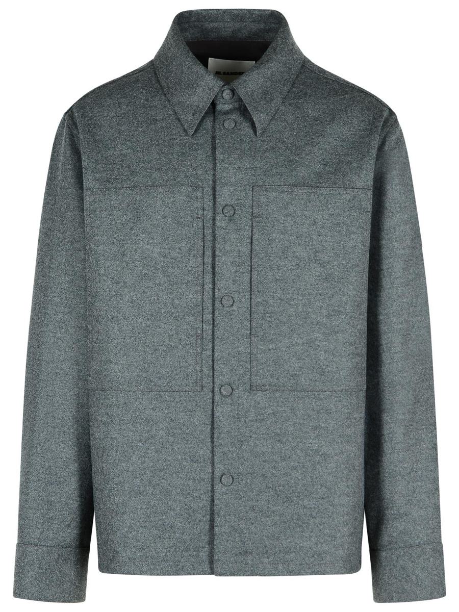 Jil Sander Grey Wool Shirt