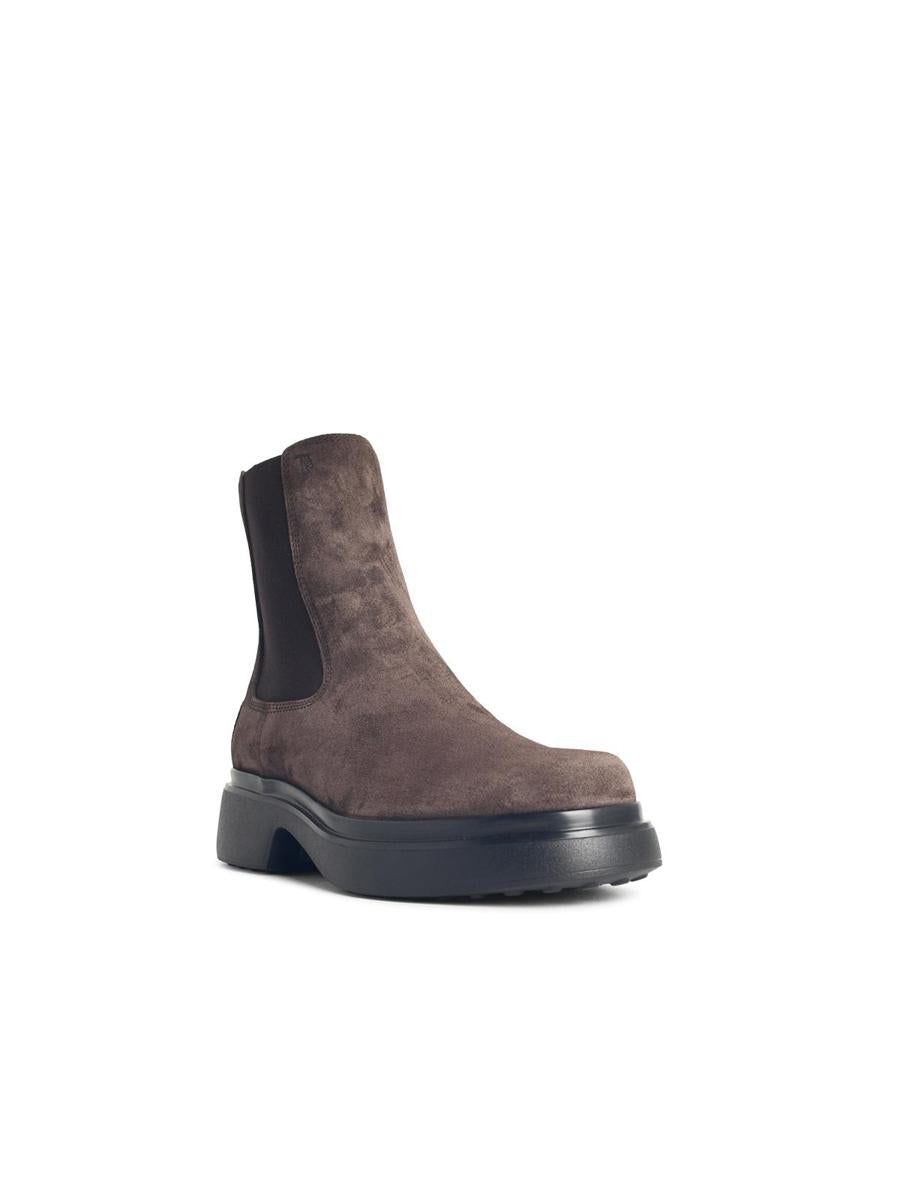 Tod'S Brown Suede Ankle Boots