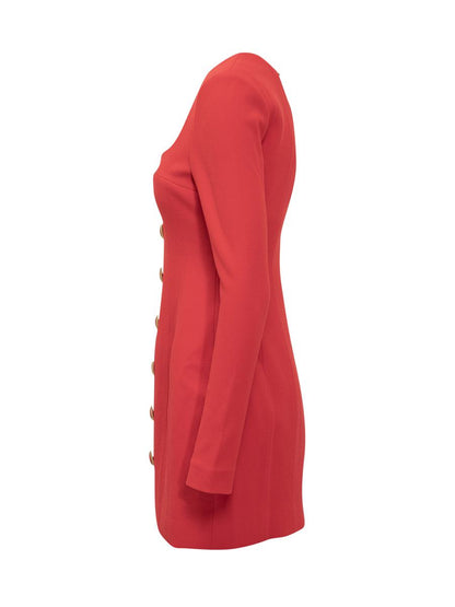 Rebecca Vallance Red Buttoned Short Dress Rebecca Vallance