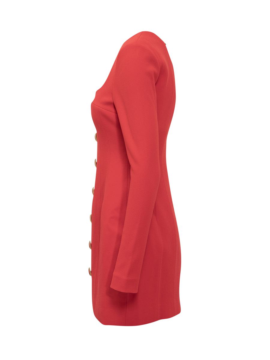 Rebecca Vallance Red Buttoned Short Dress Rebecca Vallance