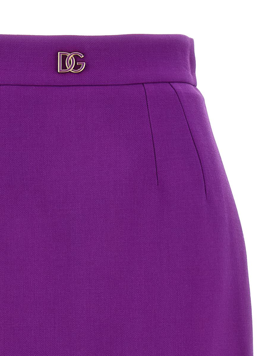 Dolce & Gabbana Metallic Logo Skirt