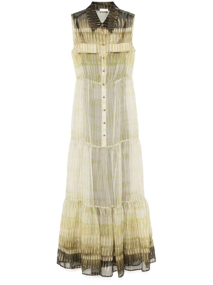 Liu Jo Green Print Chemisier Dress