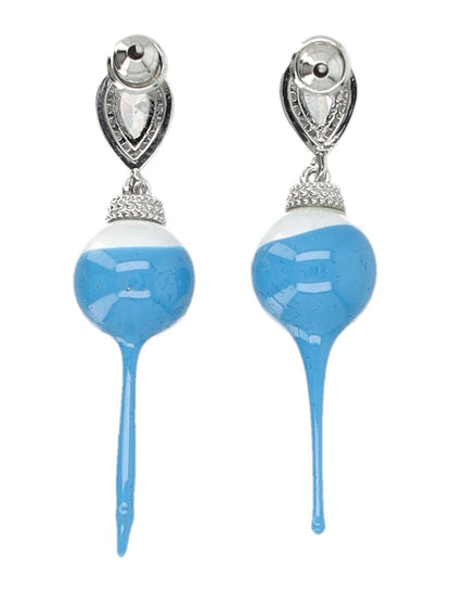 Ottolinger Blue Dipped Pearl Drop Earrings