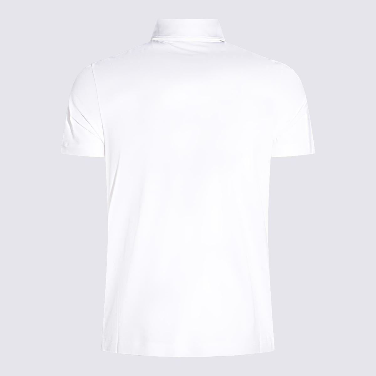 Malo White Cotton Polo Shirt