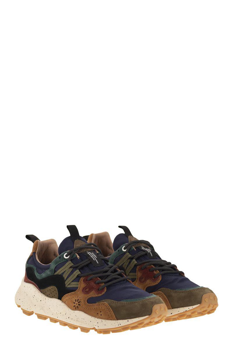 Flower Mountain Yamano 3 - Sneakers In Suede And Technical Fabric