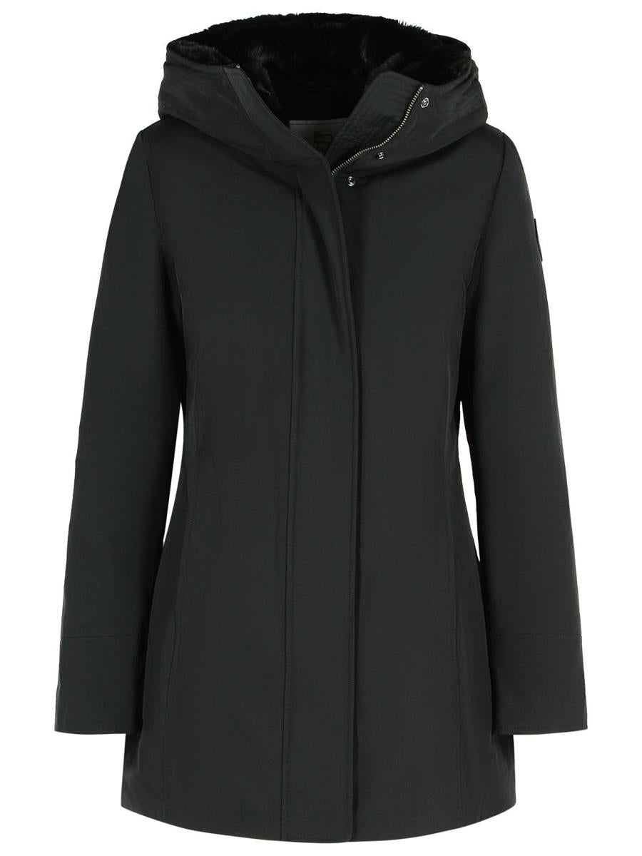 Woolrich 'Boulder' Black Cotton Blend Parka