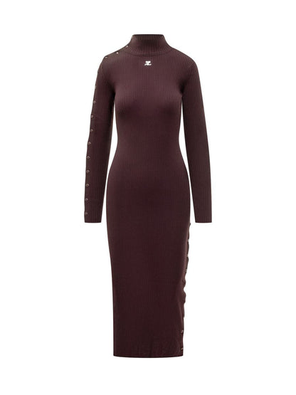 Courrèges Courrèges Knit Midi Dress With Buttons