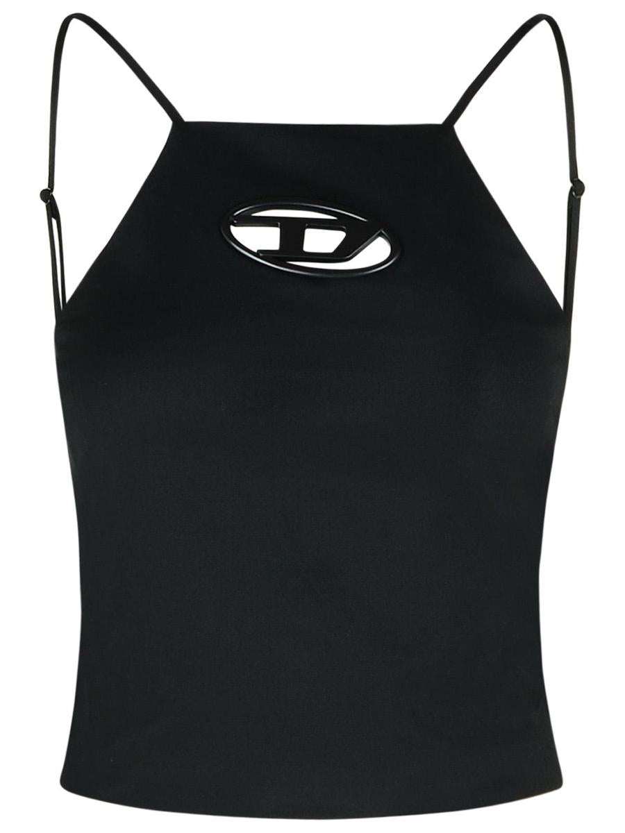 Diesel 'Wilit' Black Polyester Blend Tank Top