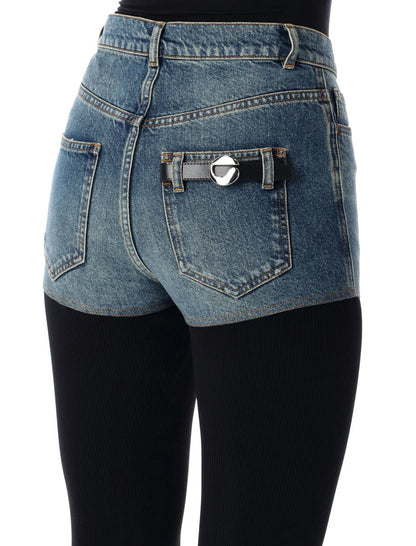Coperni Hybrid Rib Knit And Denim Trompe-L'Œil Pants