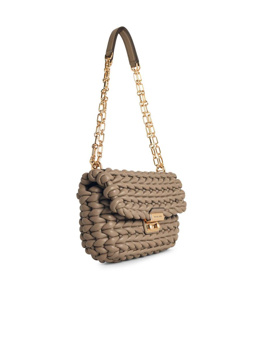 Michael Kors 'Tribeca' Shoulder Bag In Birch Woven Leather
