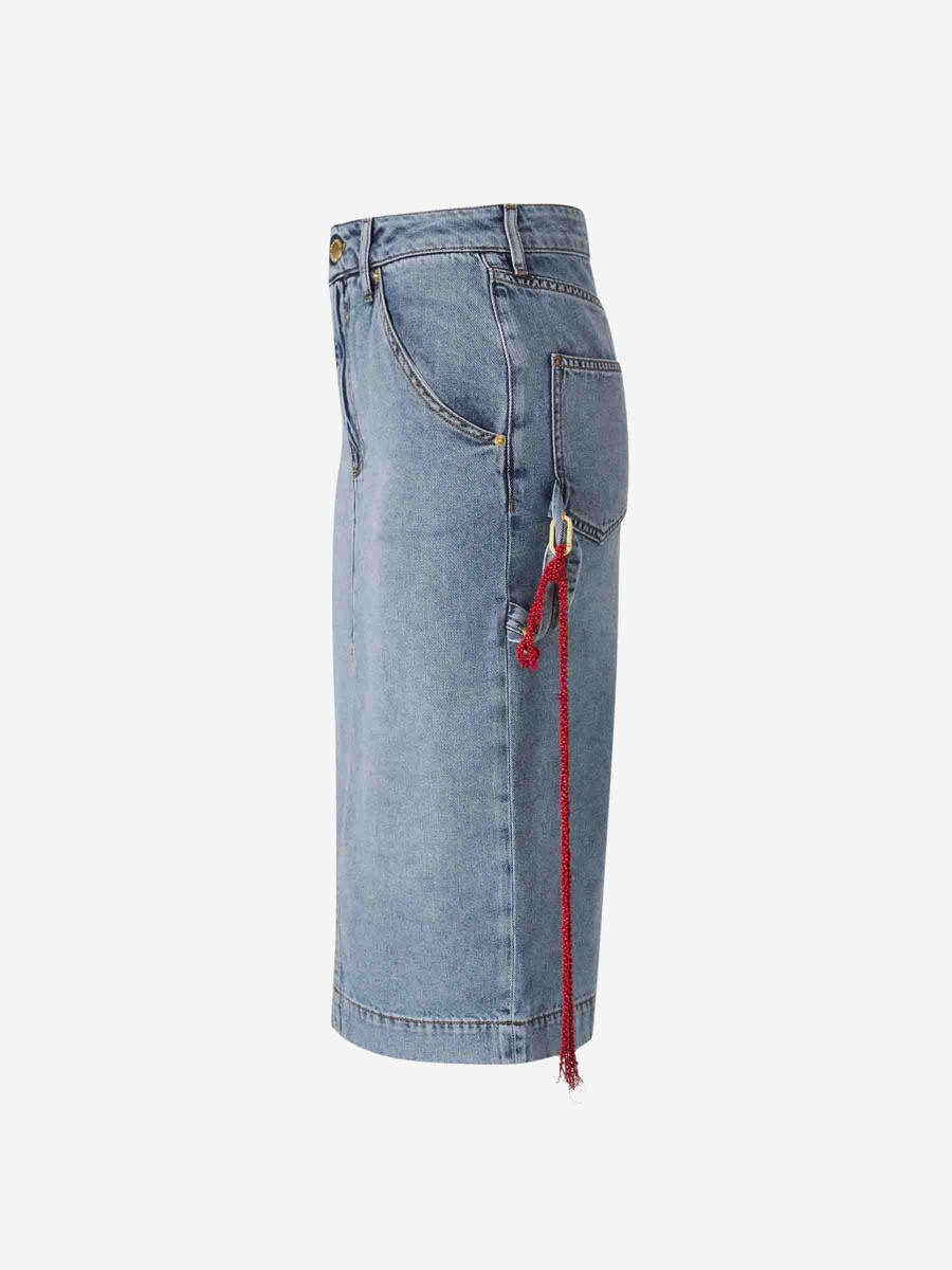 Darkpark Denim Midi Skirt