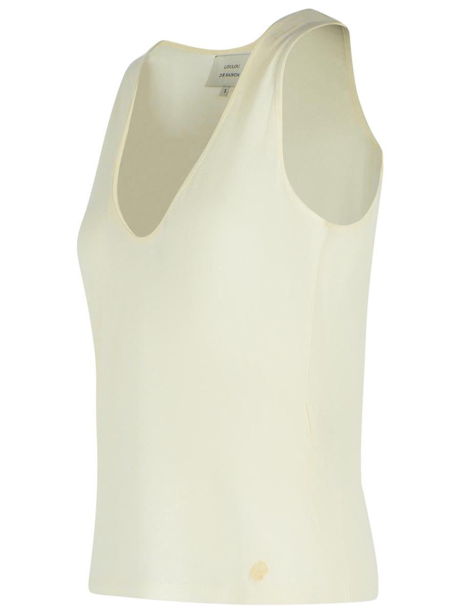 Loulou Studio Ivory Wool Blend Tank Top