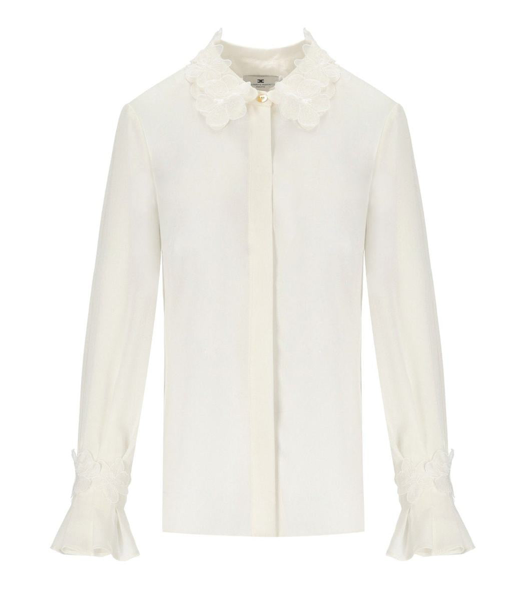Elisabetta Franchi Ivory Georgette Shirt