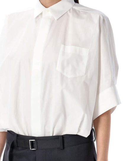 Sacai Cotton Poplin X Wool Mini Dress