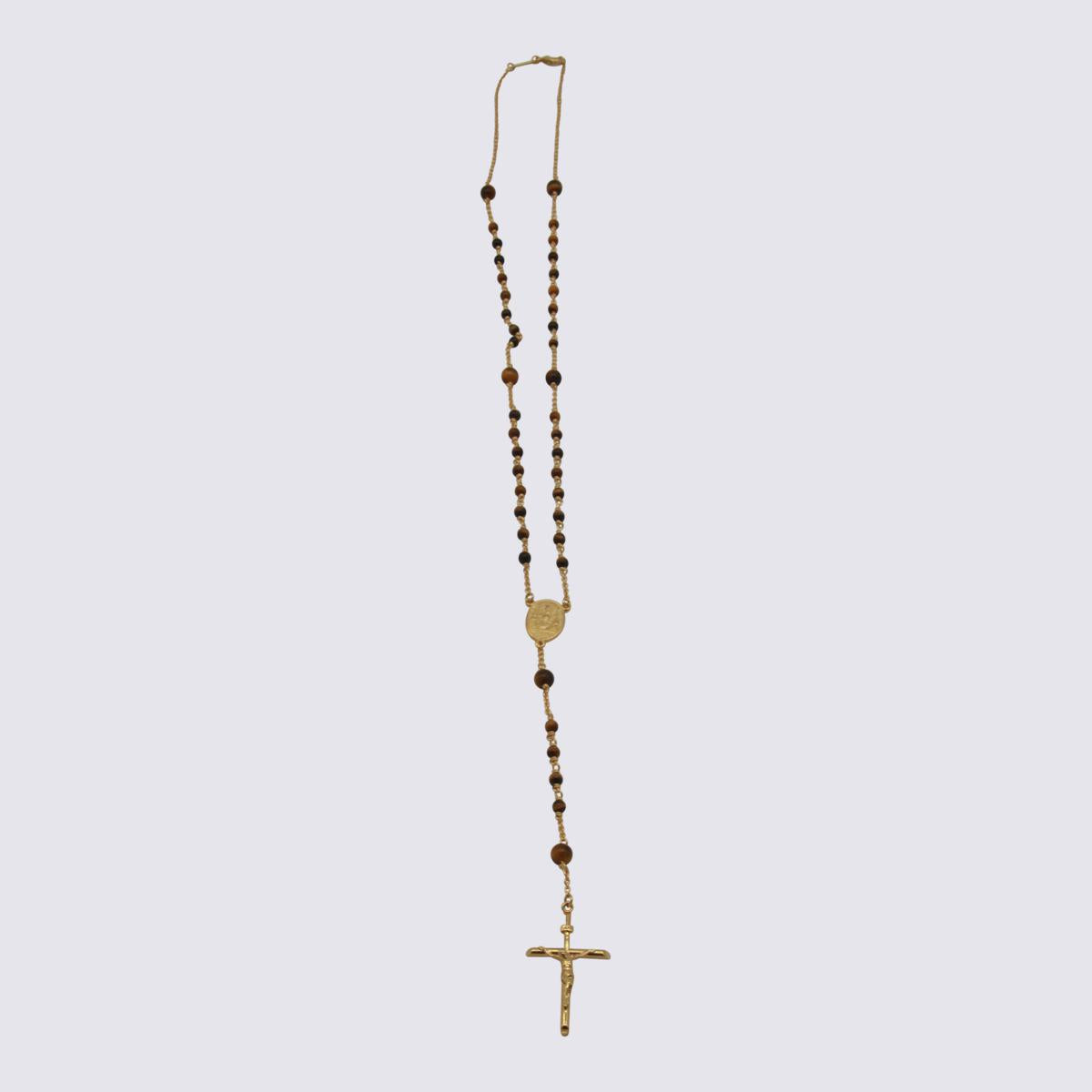 Dolce & Gabbana Black And Gold Tone Necklace